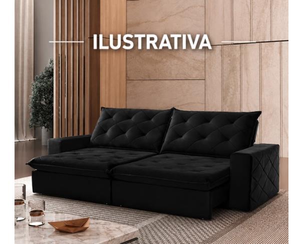 Foto de Sofa preto Almofadado 